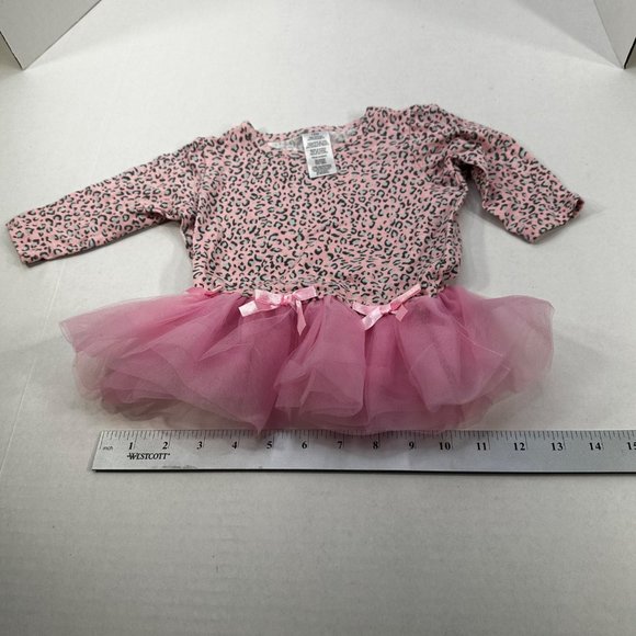 Avon Girl's Size 12 Month 2 Piece Top And Pant Set Animal Print Pink Preowned - Picture 9 of 16